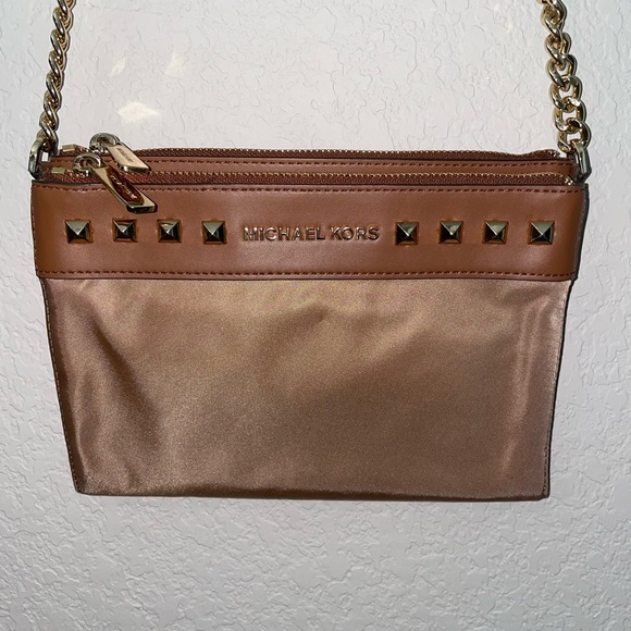 Michael Kors Tan and Brown Crossbody Bag - Picture 1 of 2